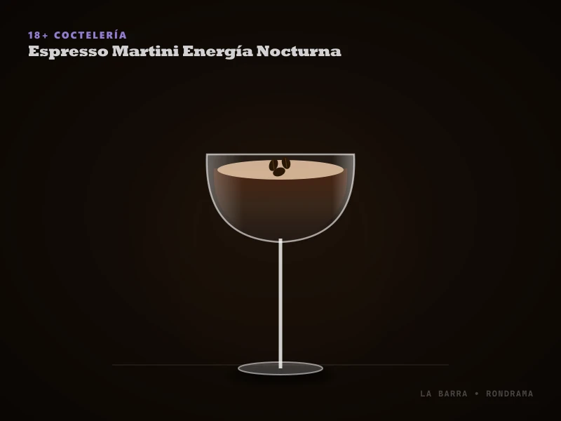 Presentación de Espresso Martini Velvet